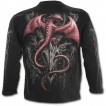 T-shirt gothique homme à manches longues avec dragons et chaines