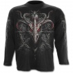 T-shirt gothique homme à manches longues avec dragons et chaines