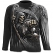 T-shirt gothique homme  manches longues avec faucheuse aile arpentant le ciel