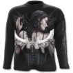 T-shirt gothique homme  manches longues avec femme ange en corset noir