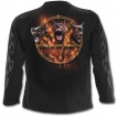 T-shirt gothique homme  manches longues avec guerrier squelette et chiens de guerre