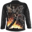 T-shirt gothique homme à manches longues avec guitariste faisant le salut Rock