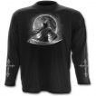 T-shirt gothique homme à manches longues avec la mort à faux ensanglantée