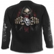 T-shirt gothique homme à manches longues avec La Mort pointant ses pistolets