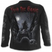 T-shirt gothique homme à manches longues avec la Mort tenant une torche