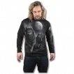 T-shirt gothique homme à manches longues avec meute de loups et pleine lune