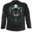 T-shirt gothique homme à manches longues avec Reine des loups et guerriers squelettes