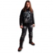 T-shirt gothique homme à manches longues avec Reine des loups et guerriers squelettes