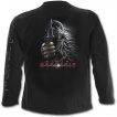 T-shirt gothique homme à manches longues avec squelette assassin ninja