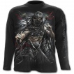 T-shirt gothique homme à manches longues avec squelette assassin ninja