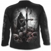 T-shirt gothique homme à manches longues avec squelette chercheur d'âmes