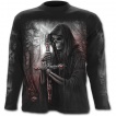 T-shirt gothique homme à manches longues avec squelette chercheur d'âmes