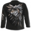 T-shirt gothique homme  manches longues avec squelette indien esprit du loup