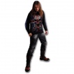 T-shirt rock homme à manches longues avec tête de mort sur drapeau Union Jack