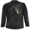 T-shirt gothique homme  manches longues avec tte de mort  voile dchir