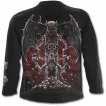 T-shirt gothique homme à manches longues avec Totem démoniaque et crane ailé