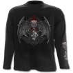 T-shirt gothique homme à manches longues avec Totem démoniaque et crane ailé