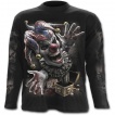 T-shirt gothique homme à manches longues à boite surprise avec clown sanguinaire