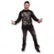 T-shirt gothique homme à manches longues à boite surprise avec clown sanguinaire