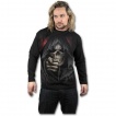T-shirt gothique homme  manches longues  doigt de la mort avec faux et sablier