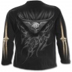 T-shirt gothique homme  manches longues imitation sweat-shirt dzipp sur squelette