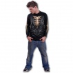 T-shirt gothique homme  manches longues imitation sweat-shirt dzipp sur squelette