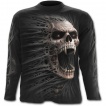 T-shirt gothique homme à manches longues imitation vampire déchirant le vêtement
