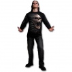T-shirt gothique homme à manches longues imitation vampire déchirant le vêtement