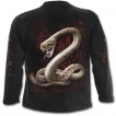 T-shirt gothique homme  manches longues  serpent avec langue pierce
