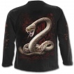 T-shirt gothique homme à manches longues à serpent avec langue piercée