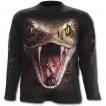 T-shirt gothique homme à manches longues à serpent avec langue piercée