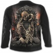 T-shirt gothique homme à manches longues à squelettes d'amoureux unis dans la mort