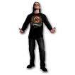 T-shirt gothique homme à manches longues à squelettes d'amoureux unis dans la mort