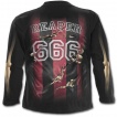 T-shirt gothique homme à manches longues style maillot de football équipe de la grande faucheuse