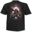 T-shirt gothique noir pour enfant à guitare avec dragon et cranes