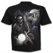 T-shirt homme avec biker squelette et moto démoniaque