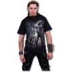 T-shirt homme avec biker squelette et moto démoniaque