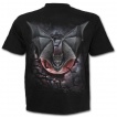 T-shirt homme avec chauves-souris vampires et lune rouge