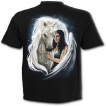 T-shirt homme avec femme ange sur sa licorne