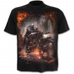 T-shirt homme avec motard en squelette et sa moto steampunk