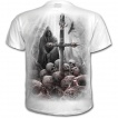 T-shirt homme avec squelette chercheur d'âmes - blanc