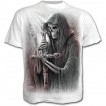 T-shirt homme avec squelette chercheur d'âmes - blanc