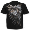 T-shirt homme avec squelette indien esprit du loup - noir