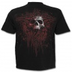 T-shirt homme avec tête de mort et symbole tribal ensanglanté