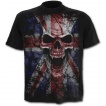 T-shirt rock homme avec tête de mort sur drapeau Union Jack