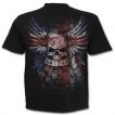 T-shirt rock homme avec tête de mort sur drapeau Union Jack