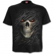 T-shirt homme avec tête de mort à voile déchiré