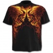 T-shirt homme goth-rock avec ttes de morts ails enflammes