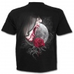 T-shirt homme avec vampiresse et rose sur fond de lune