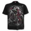T-shirt homme biker  moto custum et crane mexicain